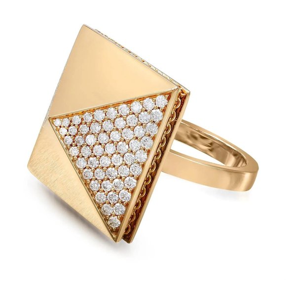 Messika 1.11Cttw Spiky Diamond Cocktail Ring 18K Rose Gold Size 53 US 6.5 - Picture 6 of 6